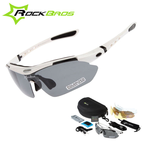 RockBros Polarized Sports Bicycle Bike Cycling Sun Glasses Goggles Eyewear 5Lens