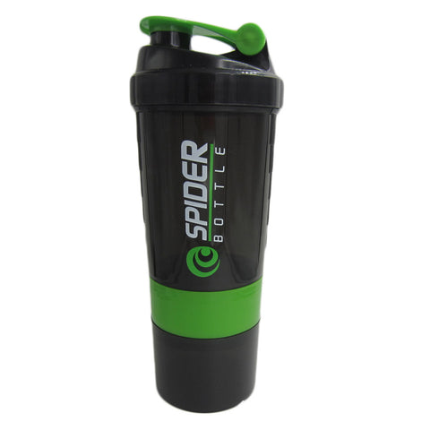 New Spider protein shaker 3 in 1 Sports water bottle 500ml