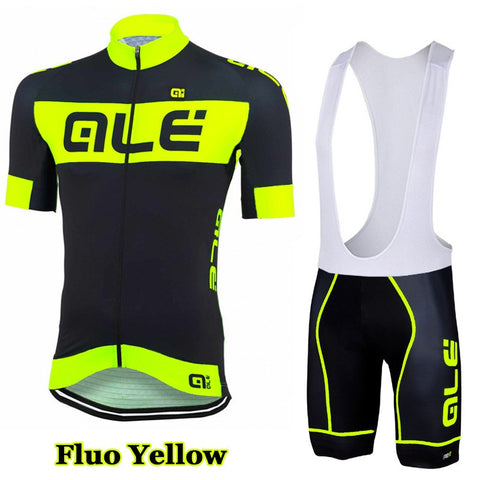 Set Team ALE Cycling Breathable /Quick-Dry Ropa Ciclismo Short Sleeve Bike