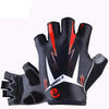 3D GEL Pad Bright Green Sport Gloves With Reflective Half Finger
