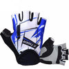 3D GEL Pad Bright Green Sport Gloves With Reflective Half Finger