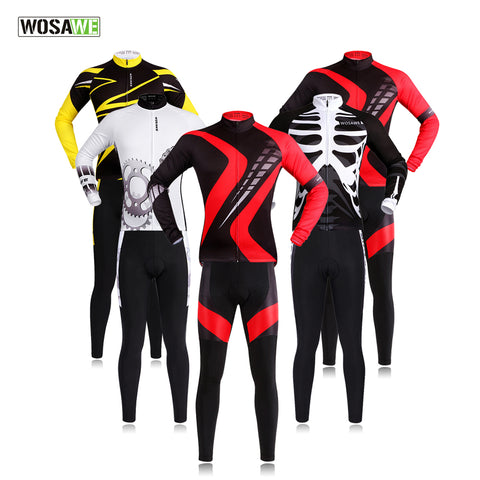 2017 Pro Long Sleeve Cycling Kit Breathable 3D