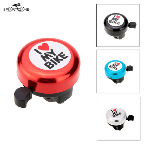 New Safety Bicycle Bell I Love My Bike Printed Clear Sound Cute Bike