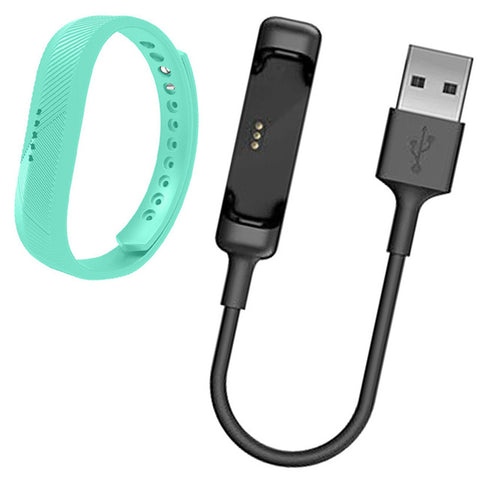 2pcs USB Power Charger Cable Battery Charging Dock Cradles For Fitbit